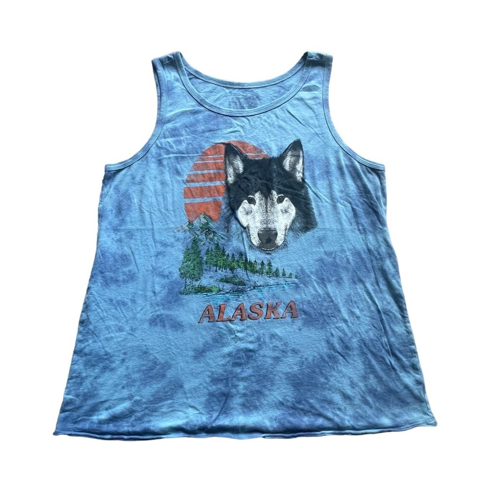 Torrid Classic Fit Crew Tank - Alaska Blue Tie-Dye